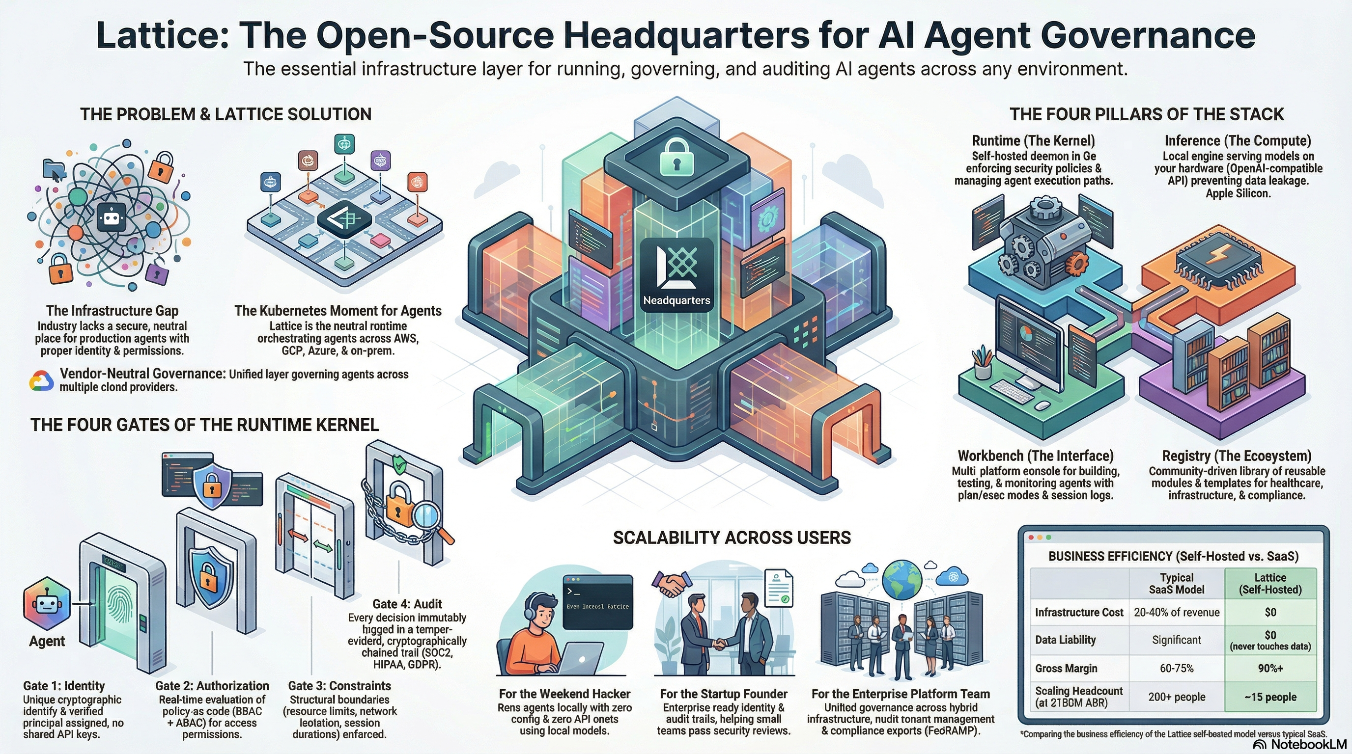 Lattice Agent Headquarters — the complete open-source platform for AI agents